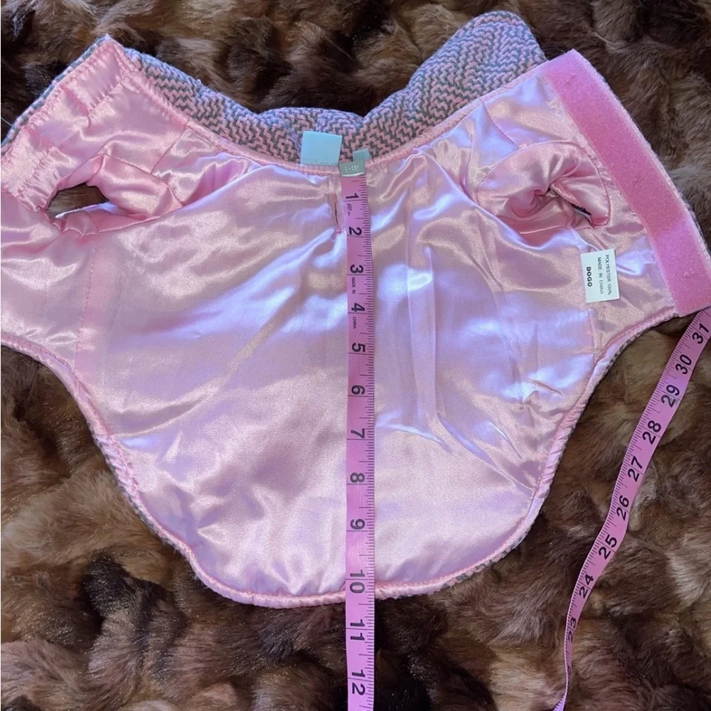 Chic Pink Dog Sweater with Bow DOGO coat couture S